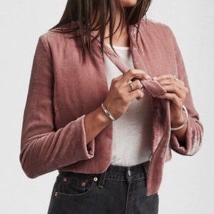 Reformation velvet bolero cropped jacket